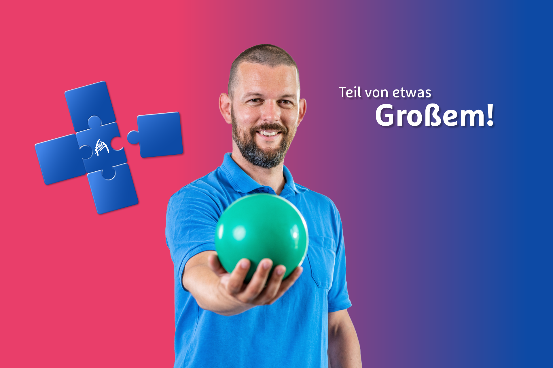 Physiotherapeut als Teil von etwas Großem