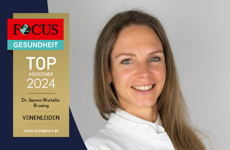 Dr. Woitalla Bruning ist als Top-Medizinerin für Venenleiden auf der Focus Ärzteliste ausgezeichnet